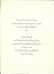Wedding invitation for Ann Barna and Stanley Pinaha