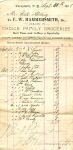 Sept 30, 1895 Grocery bill from F.W. Hammersmith, Dr.