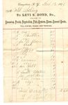 Nov 13, 1896 Grocery bill from Levi S. Bond's store.